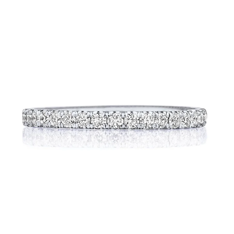 Women’s luxury diamond engagement ring-Sculpted Crescent | String of Diamonds Ring 2667BET