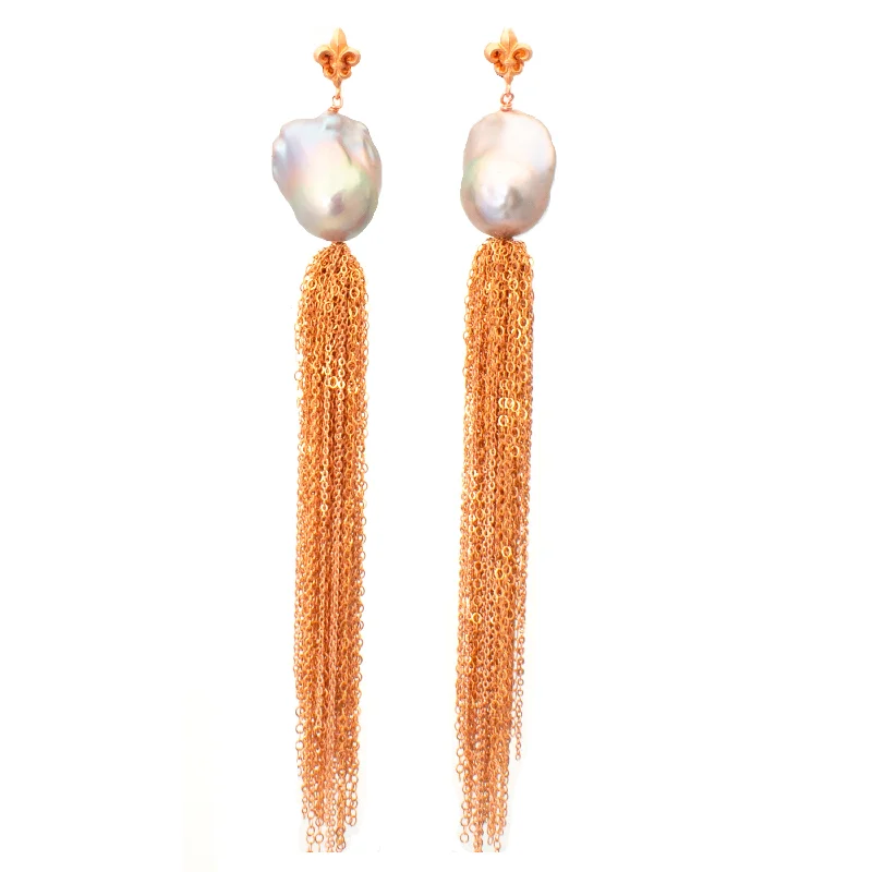 Women’s cubic zirconia earrings-Tassel Earrings