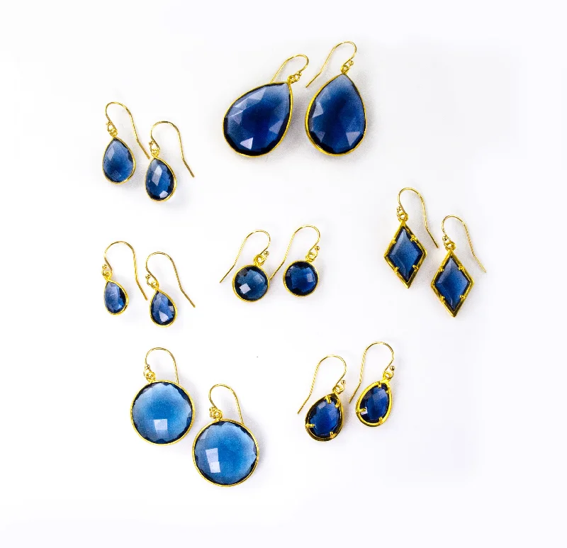 Women’s vintage-inspired earrings-Kyanite Earrings : September Birthstone