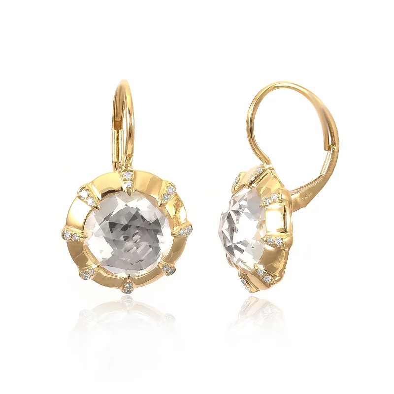 Women’s geometric earrings-Topaz Drops