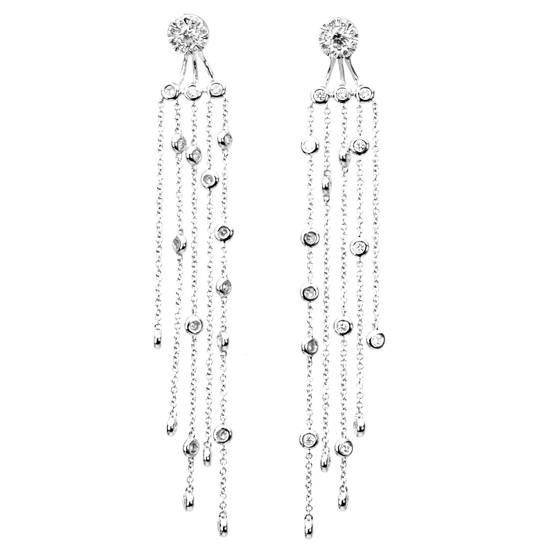 Women’s oversized earrings-Stud Waterfall Earrings