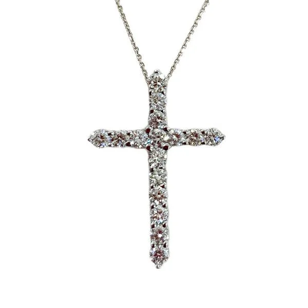 Women’s gold necklace-14k White Gold Diamond Pendant