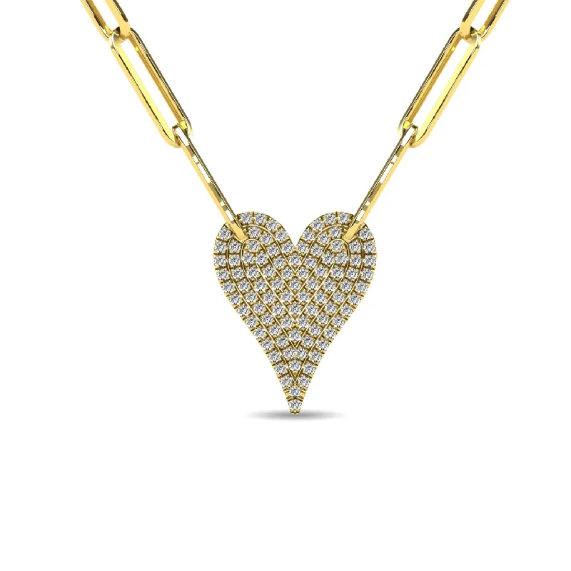 Women’s infinity necklace-Diamond 1/4 Ct.Tw. Heart Pendant in 10K Yellow Gold