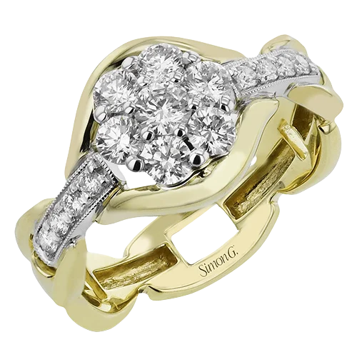 Women’s heirloom-style engagement ring-Right Hand Ring In 18k Gold With Diamonds LR3134