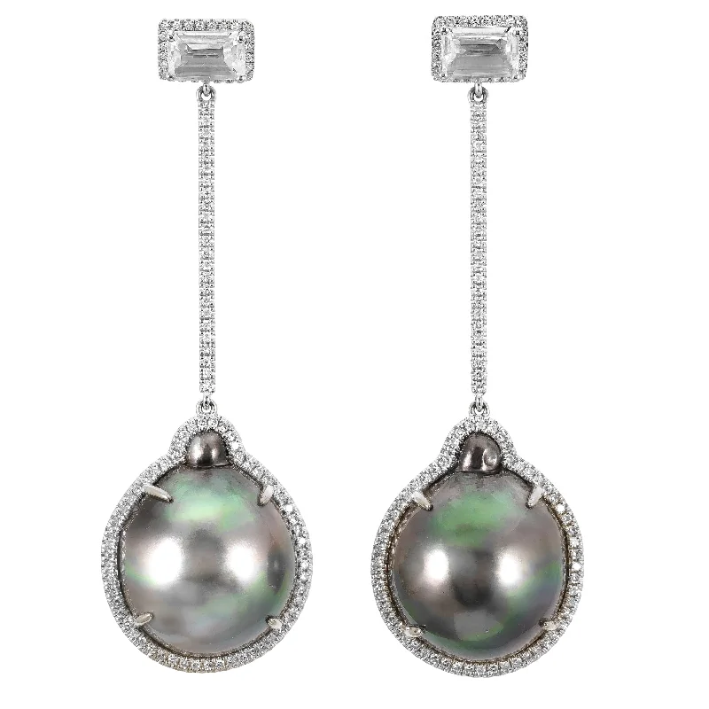 Women’s pearl earrings-Pearl Drop Earrings