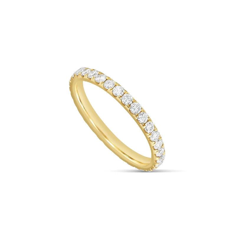 Women’s personalized engagement ring-14k Yellow Gold 1.80 mm Diamond Eternity Band