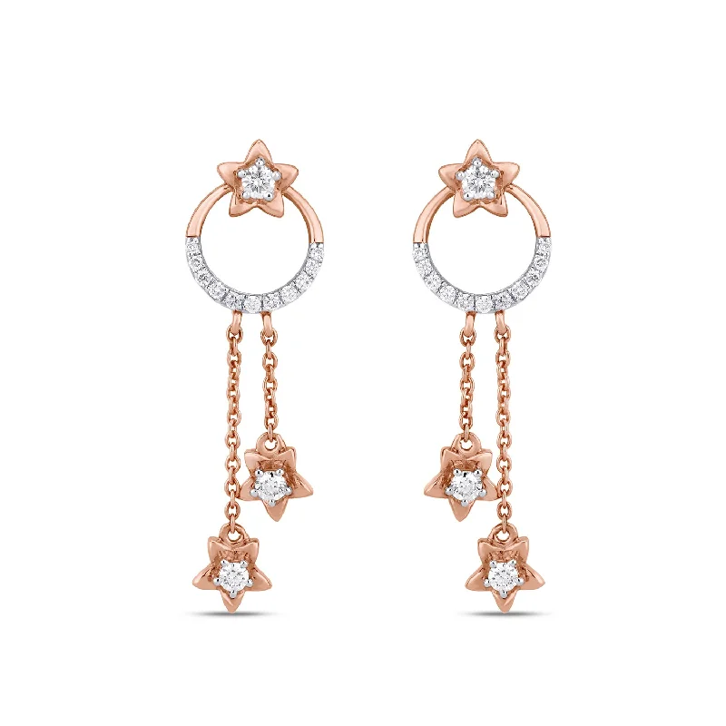 Women’s fashionable earrings-Star drop Daimond Earrings