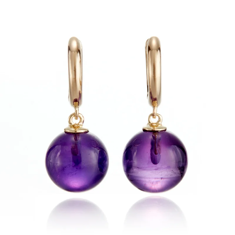 Women’s sterling silver earrings-Soho Earrings in Amethyst