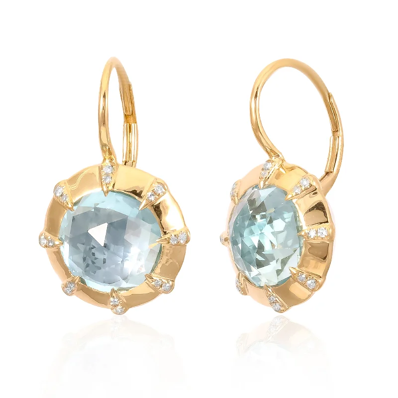 Women’s hoop earrings with diamonds-Semi Precious Drops