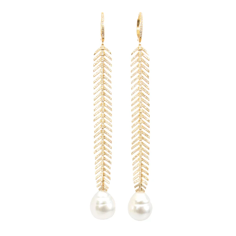 Women’s crystal earrings-Pearl Drop Earrings