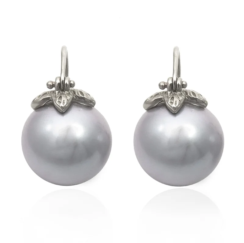 Women’s designer earrings-Floating Pearl Drops