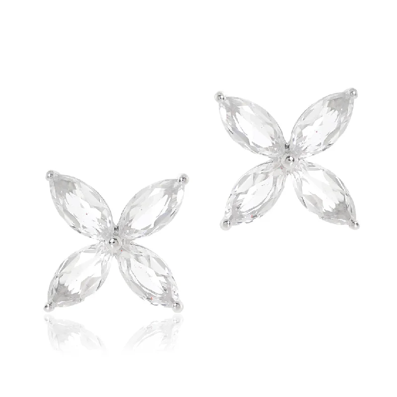 Women’s diamond earrings-Stella Earrings in White Topaz