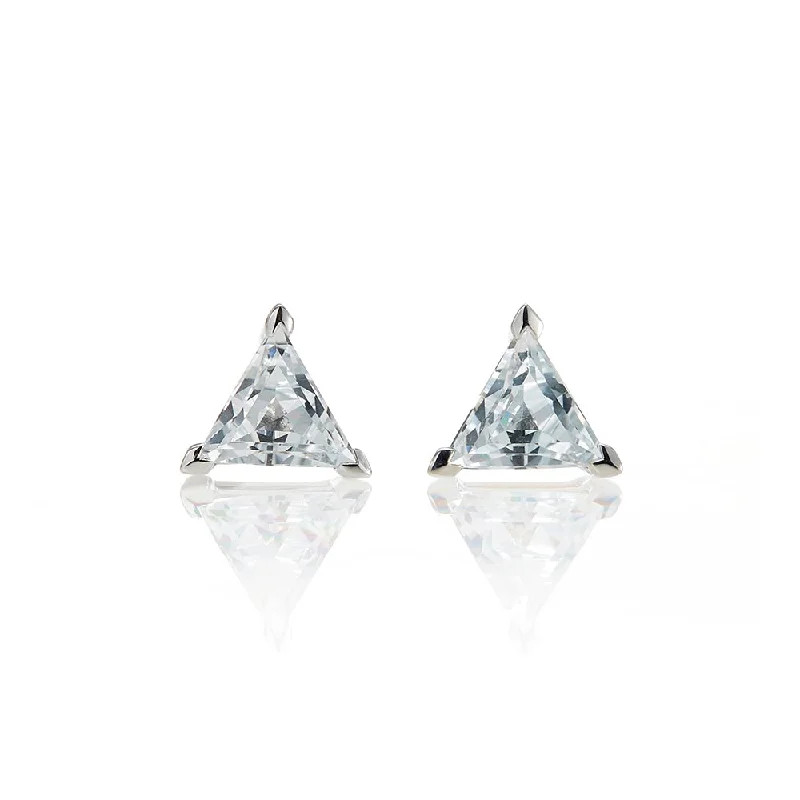 Women’s long drop earrings-Bermuda Earrings in White Topaz