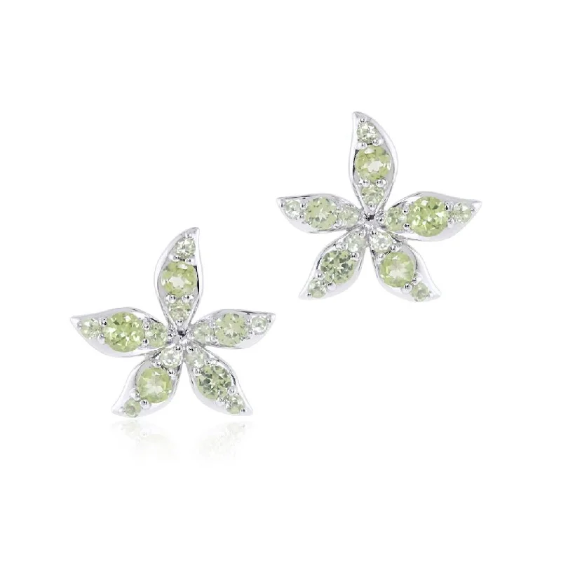 Women’s statement dangling earrings-Ava Earrings in Peridot