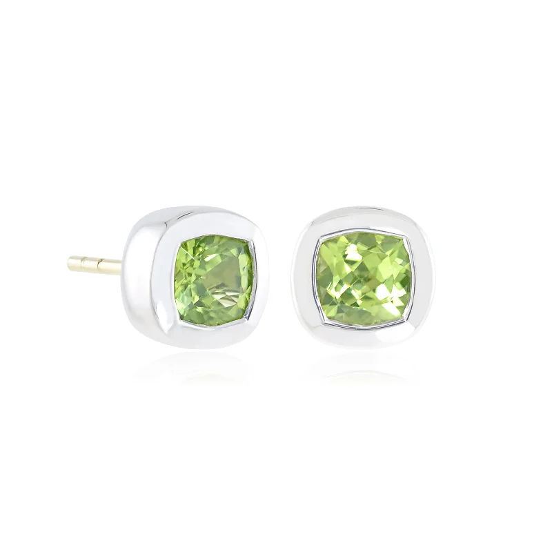 Women’s unique hoop earrings-Melrose Earrings in Peridots