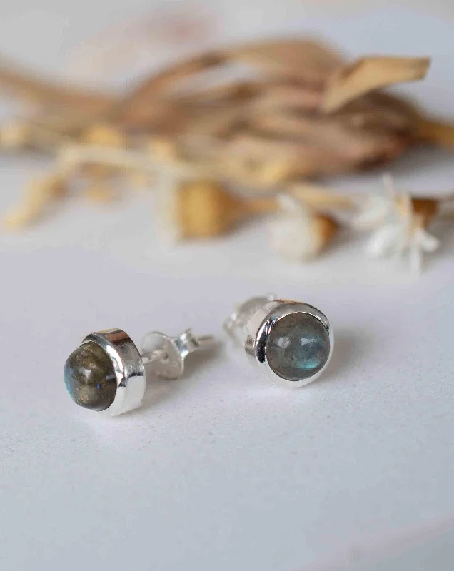 Women’s sparkling earrings-Delicate Earrings ~ Labradorite ~ Sterling Silver 925 ~ ME063