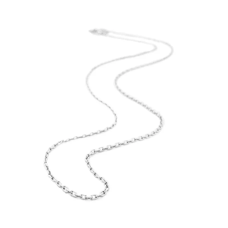 Women’s custom necklace-Sterling Silver Chain - Small Cable