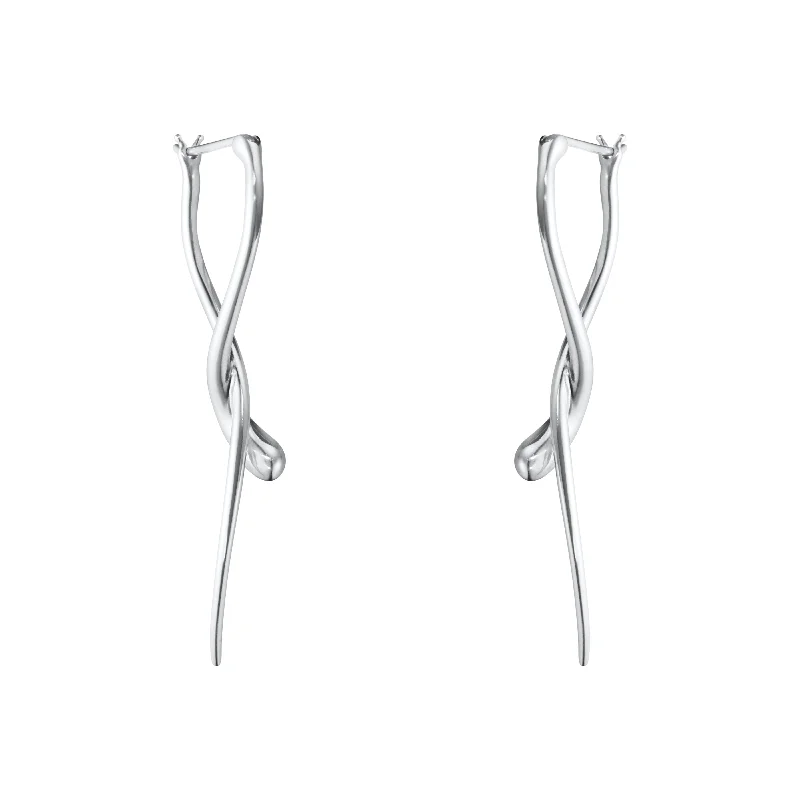 Women’s diamond stud earrings-Silver Mercy Earrings