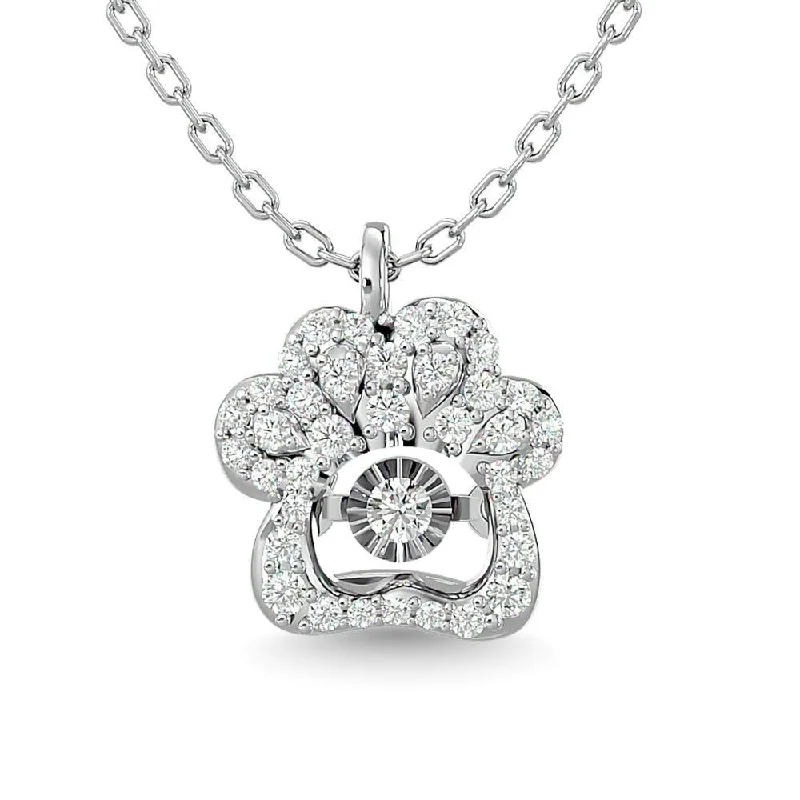 Women’s sapphire necklace-Diamond 1/20 Ct.Tw. Fashion Pendant in Silver