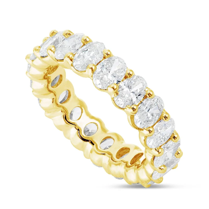 Women’s classic diamond engagement ring-14K Gold 3.75ct Oval Cut Diamond Eternity Band