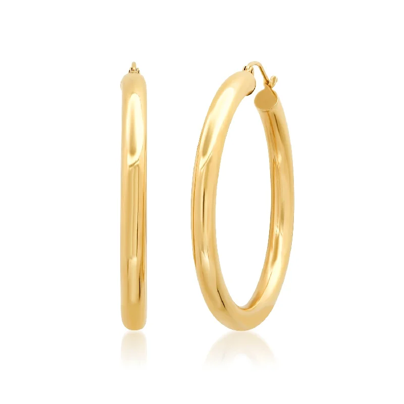 Women’s contemporary earrings-Gold Hoop Earrings