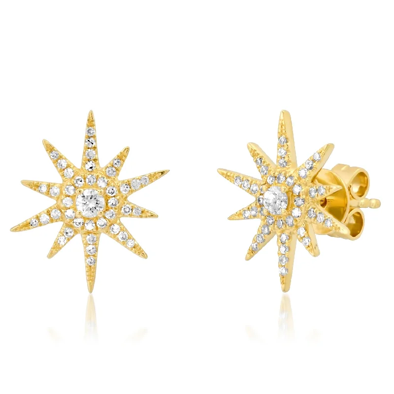 Women’s dangling earrings-Starburst Studs