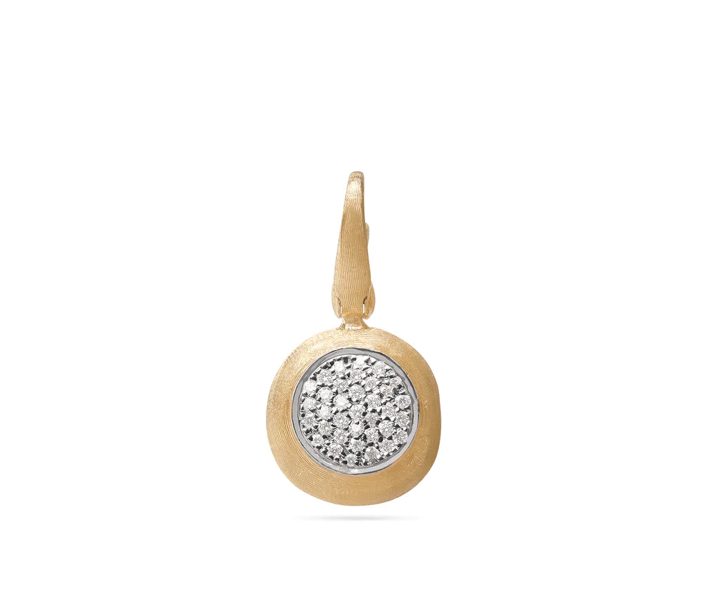 Women’s chain necklace-Marco Bicego Jaipur Collection 18K Yellow Gold Small Pendant with Pave Diamonds