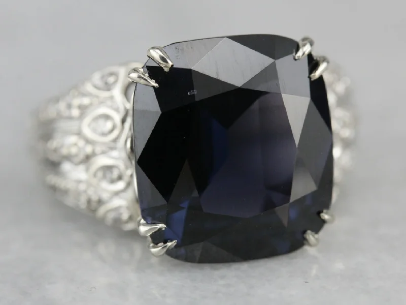 Women’s brilliant-cut engagement ring-Spinel and Diamond Statement Ring