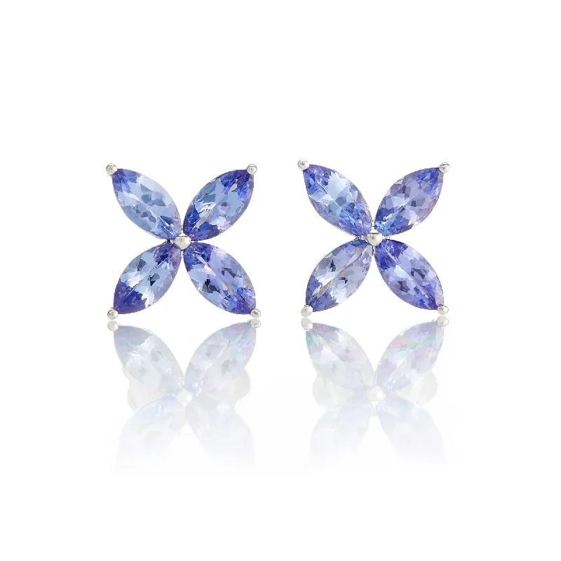 Women’s hoop and stud earrings-Stella Earrings in Tanzanite