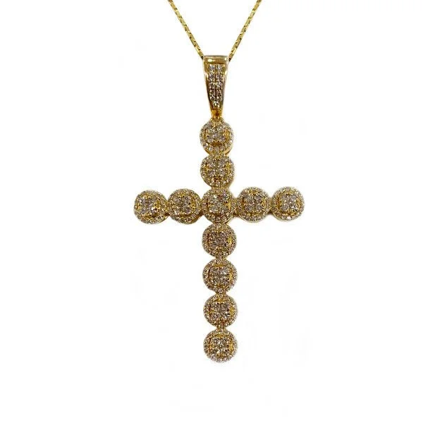 Women’s statement necklace-14k Yellow Gold Diamond Pendant