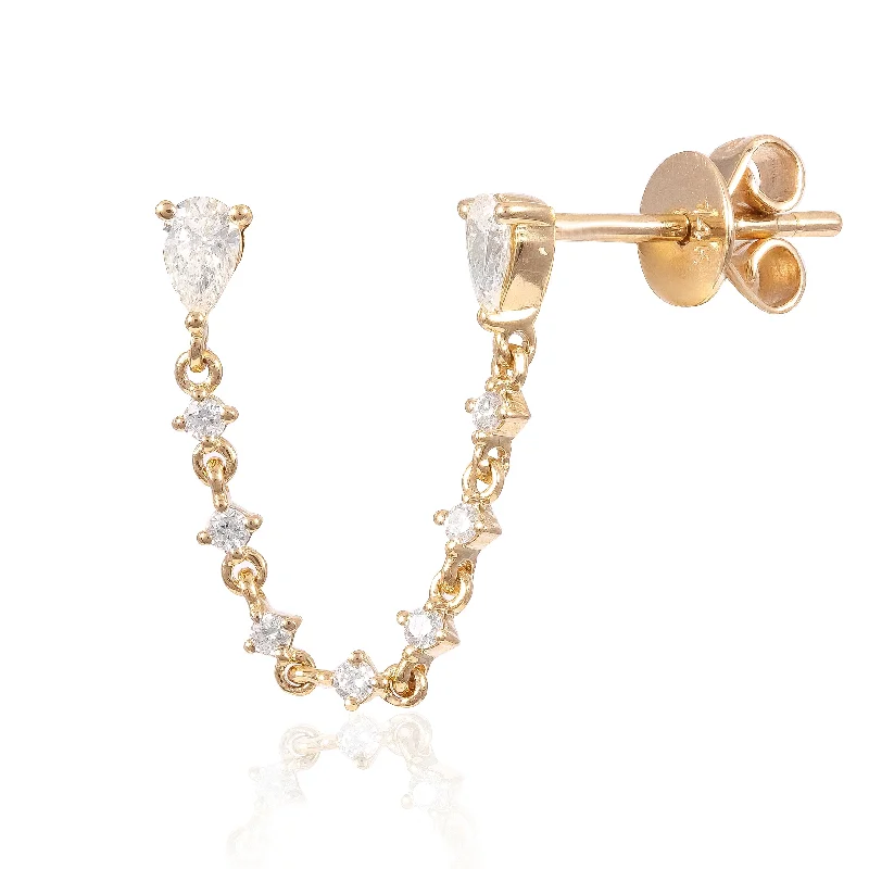 Women’s charm earrings-Double Stud Earring