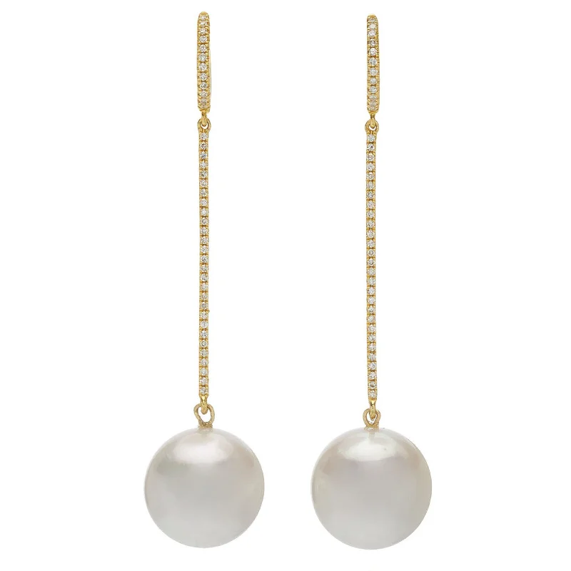 Women’s silver earrings-Pearl Drop Earrings