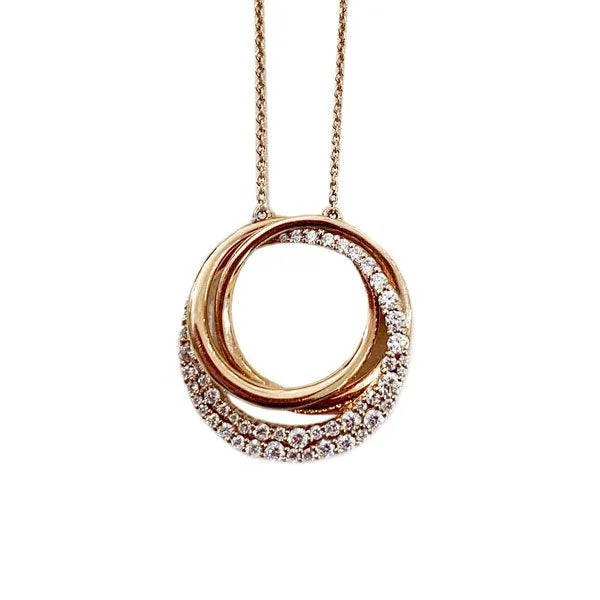 Women’s custom necklace-14k Rose Gold Diamond Pendant