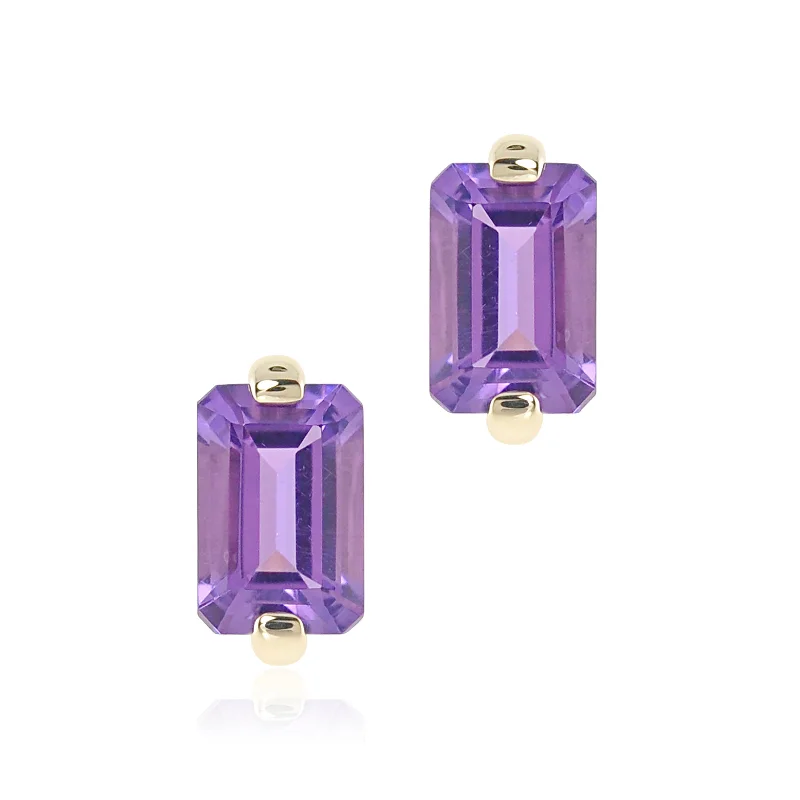 Women’s round earrings-Jackie Earrings in Amethyst