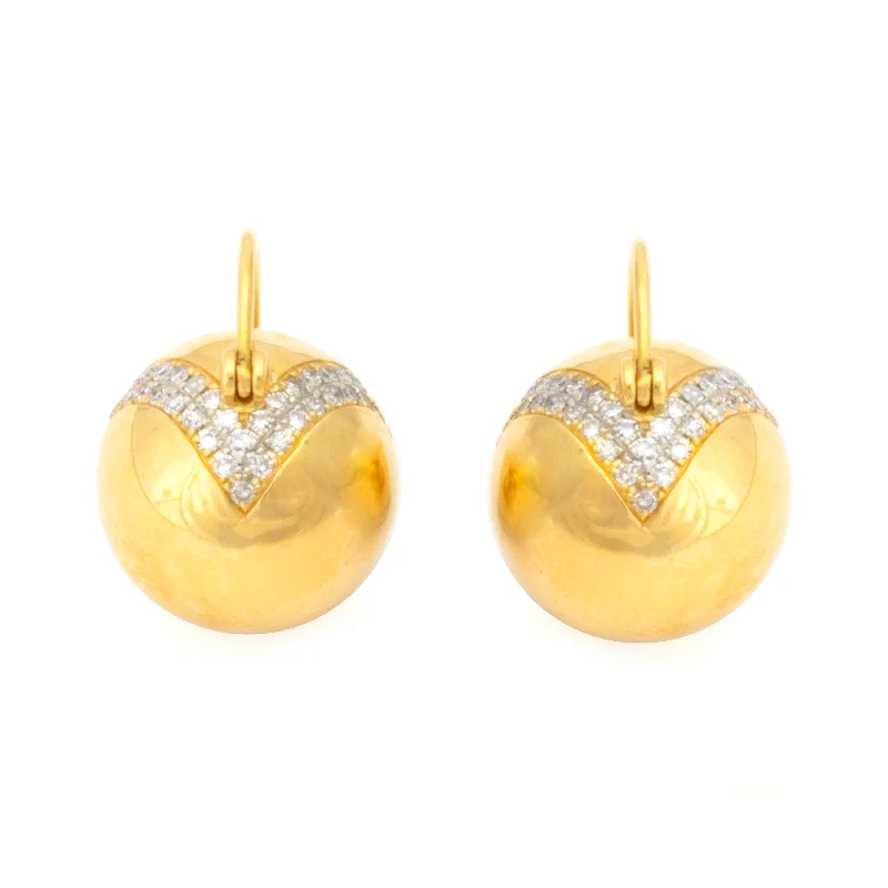 Women’s sapphire stud earrings-12mm Globe Earrings