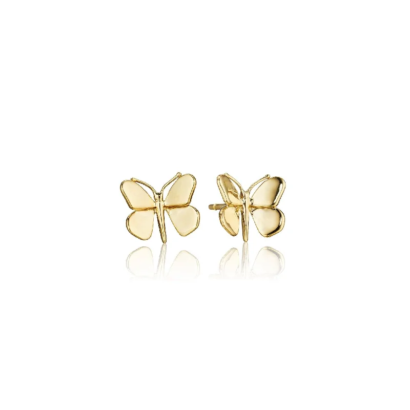 Women’s fashion drop earrings-Wonderland Butterfly Studs