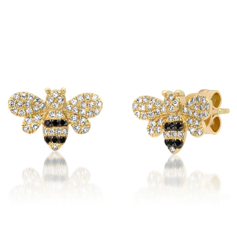 Women’s high-fashion earrings-Mini Bee Studs