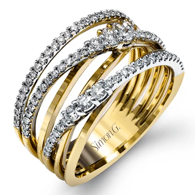 Women’s stackable engagement ring-Clio Right Hand Ring In 18k Gold With Diamonds MR2606