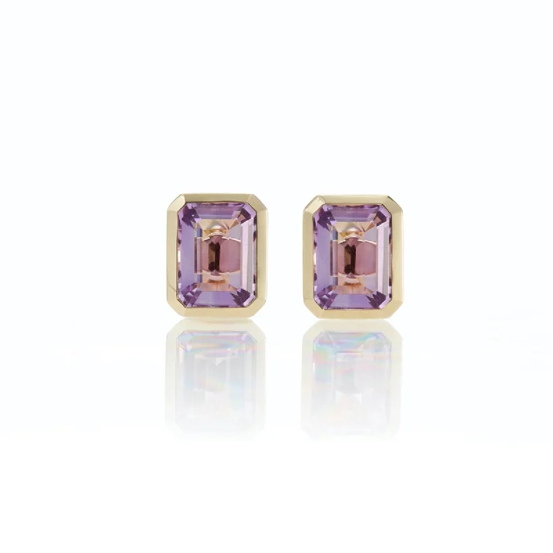 Women’s dangling earrings-Newport Earrings in Amethyst