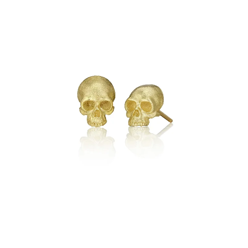 Women’s vintage earrings-Tiny Skull Earrings