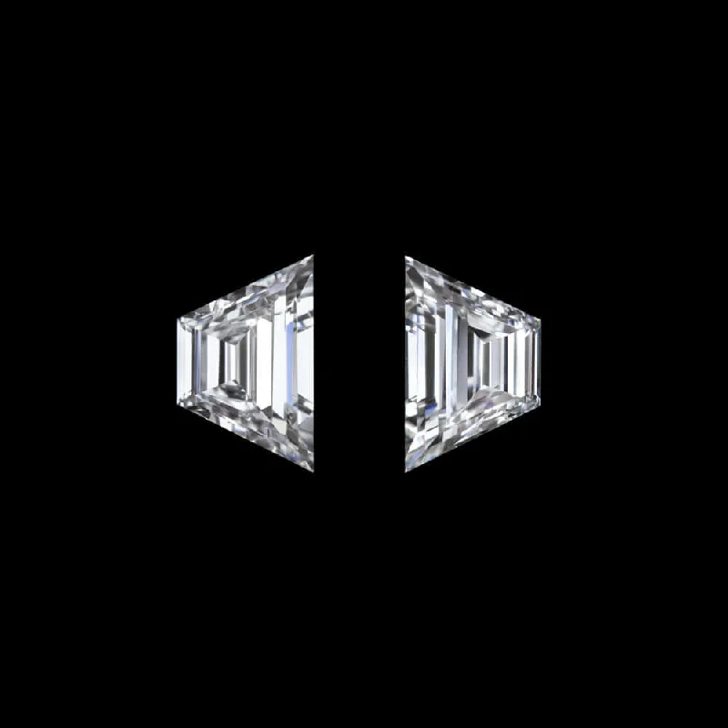 Women’s emerald-cut engagement ring-0.24ct D-E VS2-SI1 TRAPEZOID CUT DIAMOND MATCHING PAIR LOOSE NATURAL ACCENT 1/4