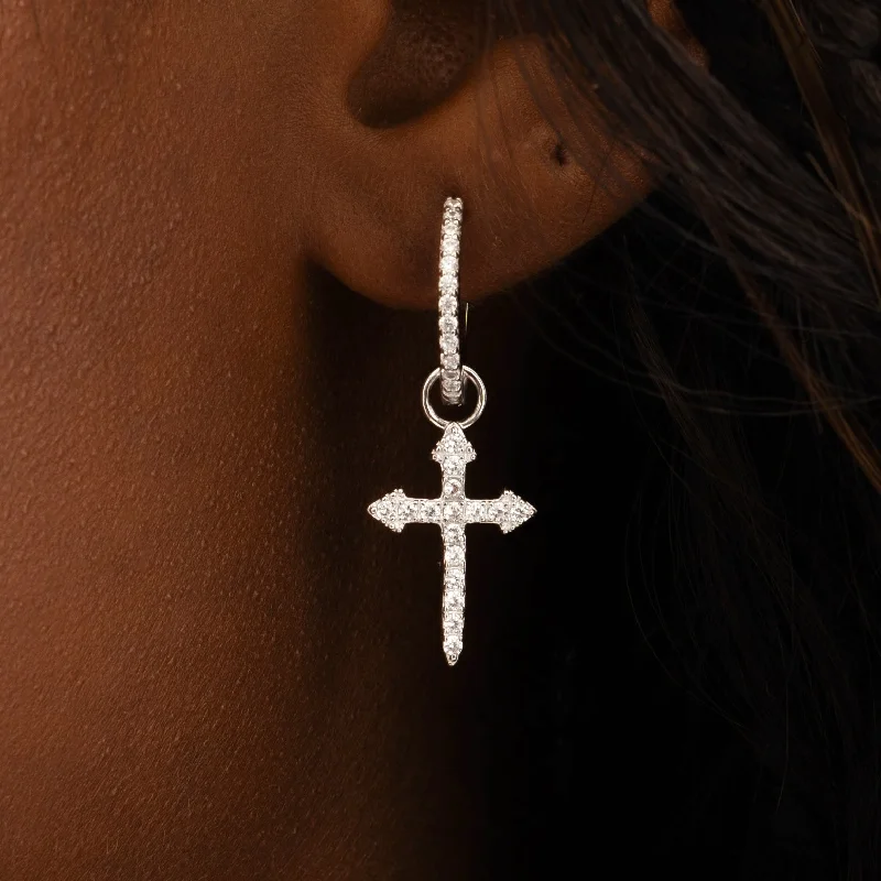 Women’s luxury earrings-Cross Dagger Earrings