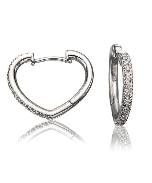 Women’s vintage diamond engagement ring-Heart Hoops with Diamonds 512-JSA