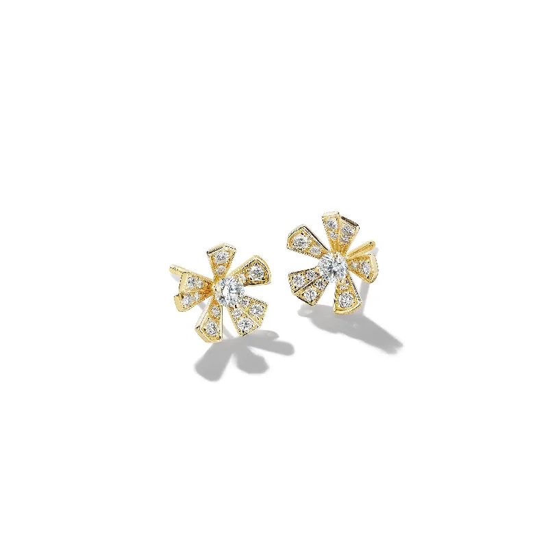 Women’s luxury earrings set-Wonderland Orchid Diamond Stud Earrings – Medium