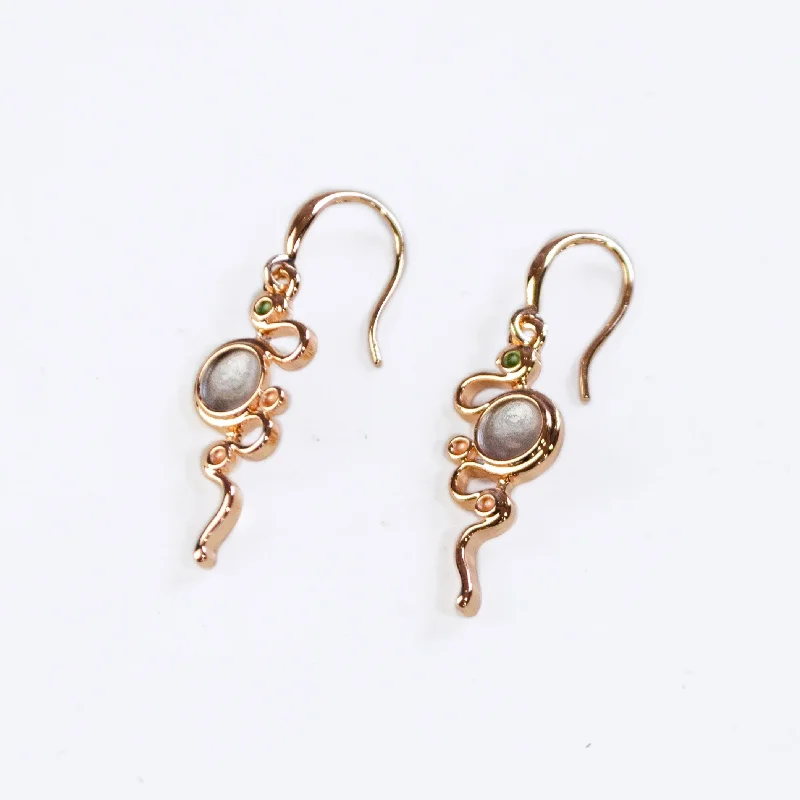 Women’s fashion drop earrings-Boho Style Serpent Earrings