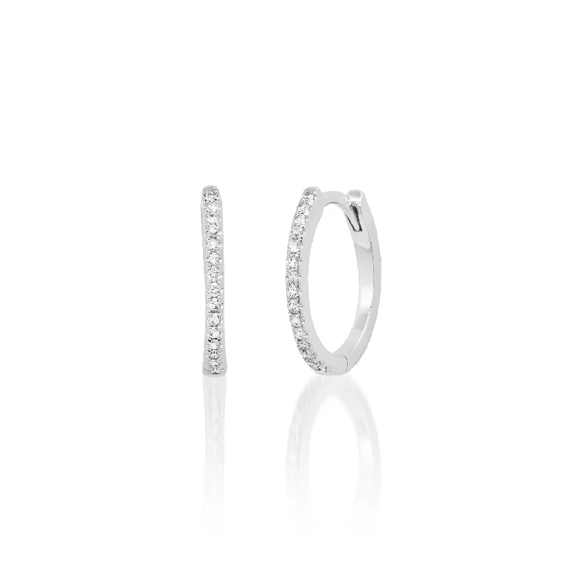 Women’s trendy earrings-Diamond Huggies