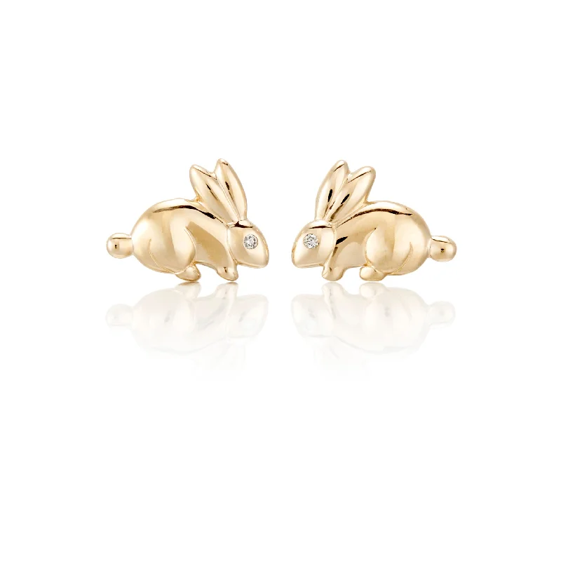 Women’s luxury hoop earrings-Child's Rabbit Stud Earrings