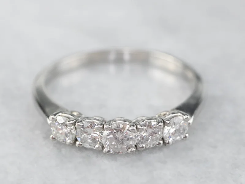 Women’s non-traditional engagement ring-Stunning Diamond Platinum Band