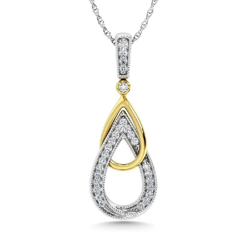 Women’s spiritual necklace-Diamond 1/6 Ct.Tw. Fashion Pendant in 10K Two Tone