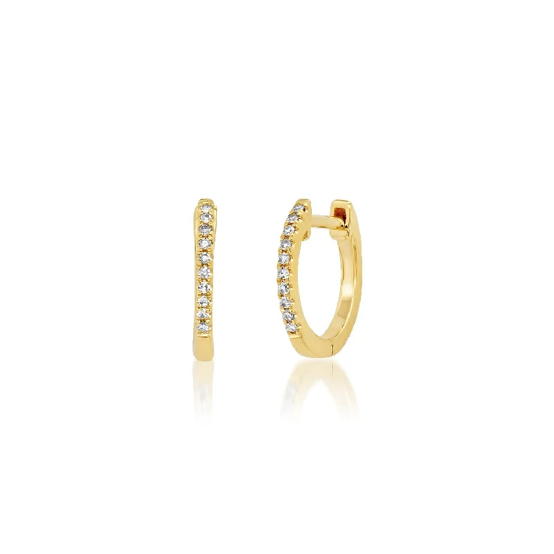 Women’s luxe earrings-Diamond Huggies